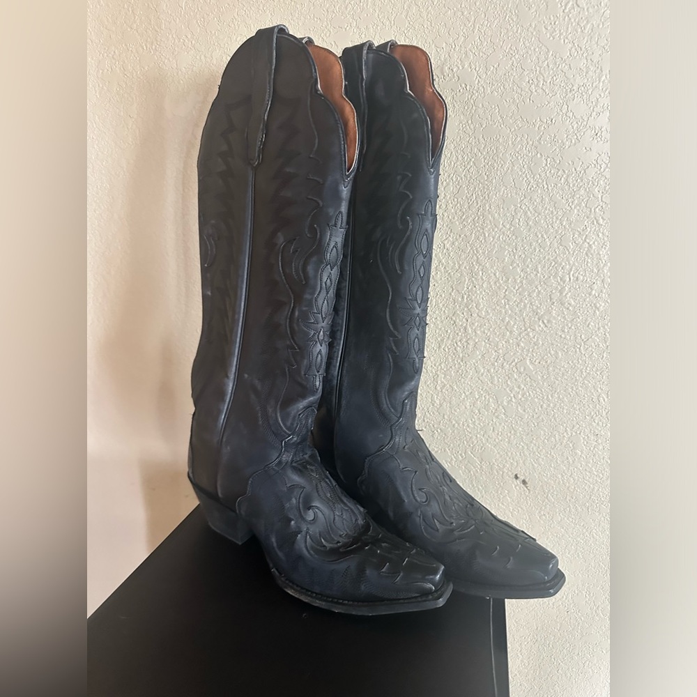 Tall Dan Post Black Boots